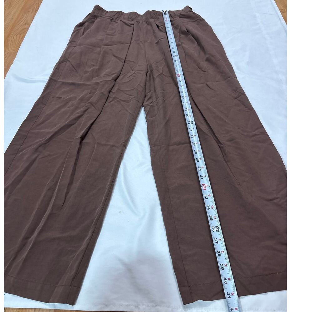 Free People XL Nothin to Say Pleated Trouser Pants Wide Leg Capsule Wardobe - Picture 7 of 9